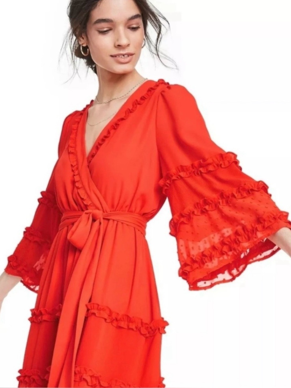 Alexis x Target Red Ruffle Wrap Dress
